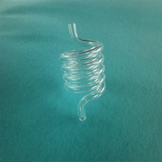 Tubo de vidro de quartzo com bobina transparente de resistência ao calor